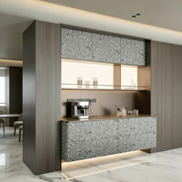 Buffet de luxe moderne en bois pour salon et salle à manger avec tiroirs et portes, meuble de rangement