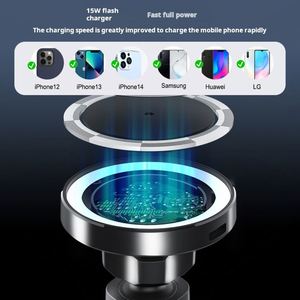 Customized Magnetic Car 15W Fast Charging Wireless <b>Charger</b> for 12/3/15 Pro Max Mobile Stand Cell Phone Holder - Product Image 5