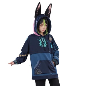 Sudadera con Capucha y Cremallera para Hombre Genshin Cosplay Tighnari, Bordada con Estampado 3D, Corte Holgado, para Otoño - Product Image 2