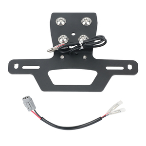 Universal Motor License <b>Plate</b> Holder Black Number <b>Plate</b> Bracket LED Light Rear Replacement Kawasaki Ninja ZX-25R ZX250 ZX-4R ZX4 - Product Image 1