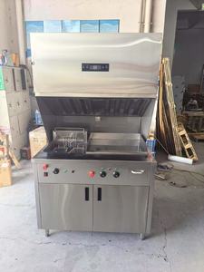 Restaurant Hotel Kitchen Fast Food Kitchen Equipment Ventless Range Hood With Fryer and Hot Plate <b>Griddle</b> RAN-0.18CF Ventless Fr - Product Image 2