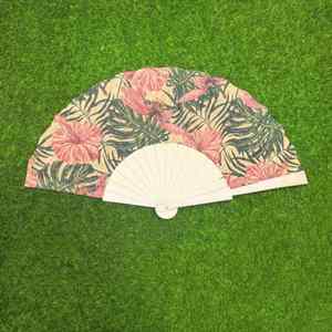 Abanico Plegable de Madera de 23 cm Personalizado para Promoción en el Mercado de la UE, con Tela y Técnica de Pintura en Algodón, Venta al Por Mayor - Product Image 4