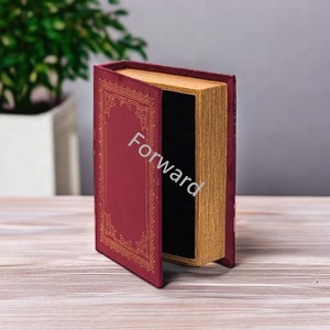 Màu đỏ trang trí cổ điển cuốn sách hình hộp lưu trữ đính - Product Image 2