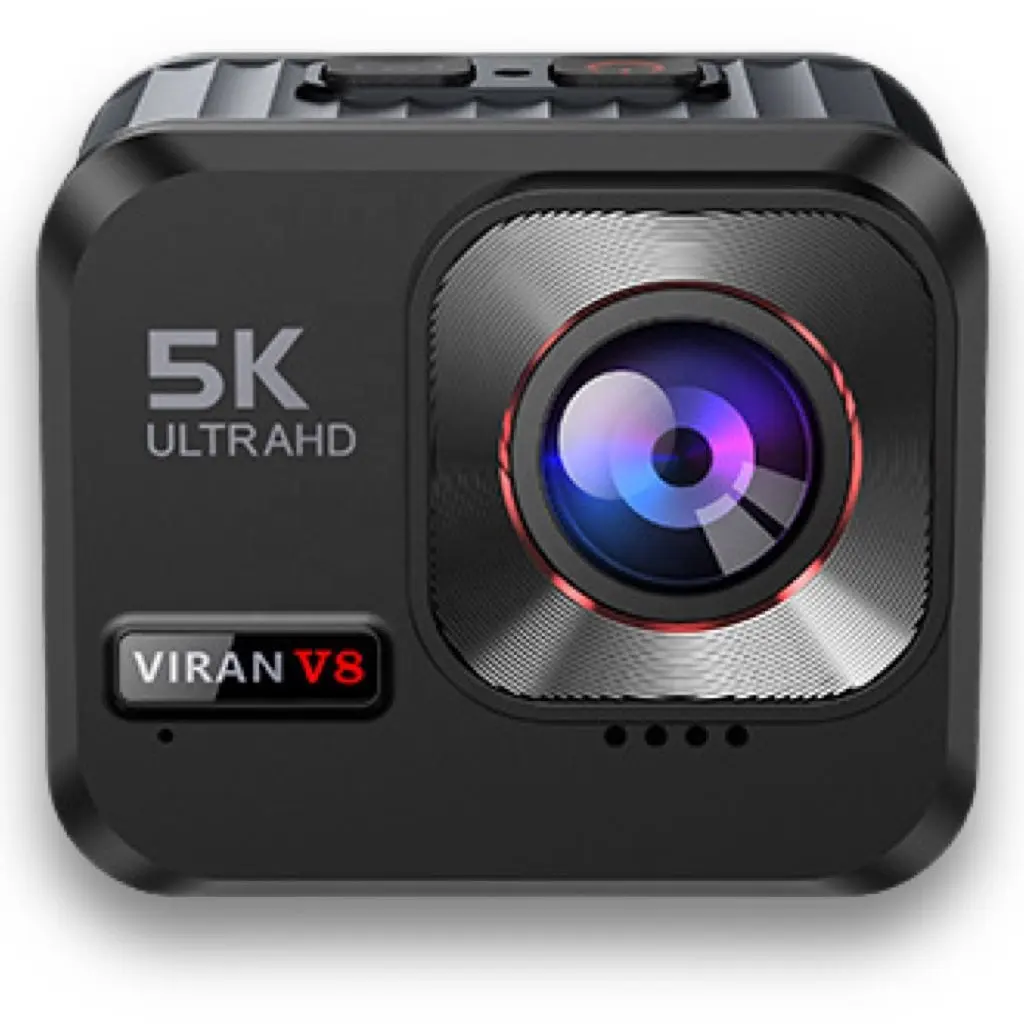 Camcorder MINI 5K WiFi, Aksesori dudukan DV olahraga dengan Stabilizer EIS tahan air 5M kamera aksi vlog