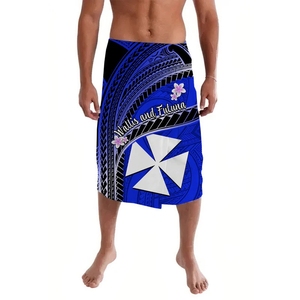 Wallis et <span class=keywords><strong>Futuna</strong></span> Lavalava Happy Independence Day Tribal Style Design Bonfire Party Men Dress OEM Wholesale Island Clothes Custom - Product Image 3