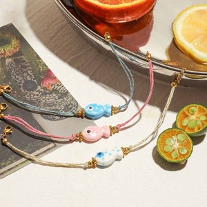 Bracelet Breloque Poisson en Acier Inoxydable Plaqué Or 18K, Bijou Unisexe, Cadeau, Style Océan, Forme Animale, Design Géométrique - Product Image 2