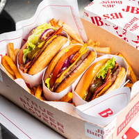 Boîtes en Papier Personnalisées pour Hamburgers, Frites et Ailes de Poulet Frites, Emballage Alimentaire Rapide à Emporter pour Snacks