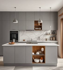 Muebles Completos, Modelo Plano, Estilo Moderno y Elegante, Modular de Lujo, Proveedor de Exteriores, Gabinete de Cocina Personalizable y Económico - Product Image 3