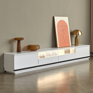 Meuble TV <span class=keywords><strong>suspendu</strong></span> en dalle de roche minimaliste moderne, combinaison de table basse, armoire de sol en bois massif de style luxe - Product Image 1