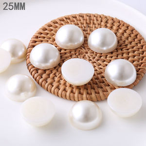 Venta al por mayor tamaño personalizado 25MM colorido Flatback perlas sueltas ABS perlas semiredondas diamantes de imitación para DIY <span class=keywords><strong>y</strong></span> fabricación de joyas - Product Image 6