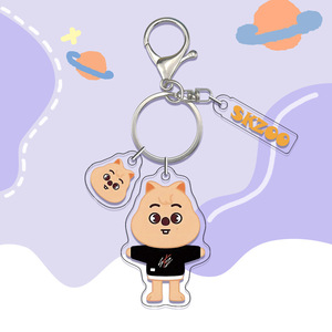 Llavero Colgante Acrílico de Dibujos Animados de Doble Cara Accesorios DIY Periférico de Ídolo KPOP <span class=keywords><strong>Stray</strong></span> Kids SK ZOO para Fan Amante del Anime - Product Image 6