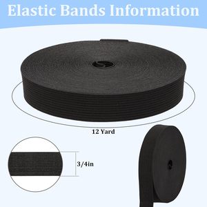 Rouleau d'élastique tricoté extensible en polyester et caoutchouc noir et blanc de largeur personnalisée pour vêtements de sport - Product Image 5