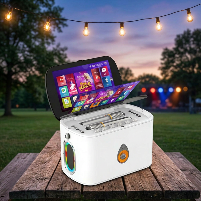 Wholesale K90 12 Inch HD Screen Karaoke Player Multifunctional Home KTV Equipment Outdoor Portable Karaoke BT Speaker