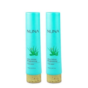 Tubo plano ovalado de plástico de 100ml, 120ml, 150ml, con tapa de madera para limpiador Facial y embalaje de crema de manos, embalaje de tubo de cosméticos - Product Image 3