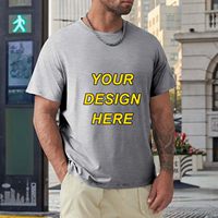 T-shirt en coton uni à col rond et manches courtes, basique, personnalisable avec photo, texte, logo, impression, design, vente en gros