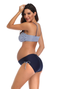Traje de baño de dos piezas sin espalda Sexy para mujer, con almohadilla Halter Bikini, traje de baño para mujer embarazada - Product Image 4