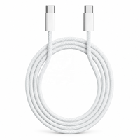 Câble en nylon tressé double USB-C 60W, charge rapide PD, 1m/1,5m/2m, garantie 12 mois pour iPhone et ordinateur portable
