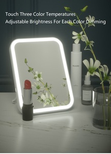 Custom Modern PP Material Plug-In LED Magnifying Makeup Tabletop Lamp with Touch Control and Stepless Dimming - Product Image 2