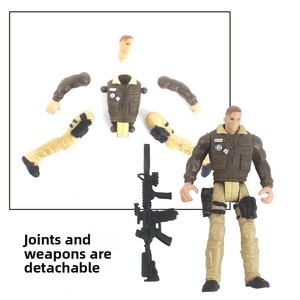 Figura de Soldado Estadounidense en Miniatura, Modelo Militar de Plástico con Articulaciones Móviles, Muñeco de 10 cm, Adornos de Policía y <span class=keywords><strong>Mercenarios</strong></span> - Product Image 4