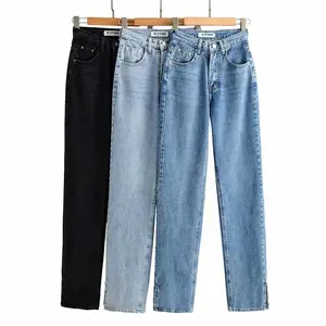 Nanchang Auyan, новая коллекция, дизайнерские джинсы с разрезом, женские джинсы, джинсы для женщин 2022
