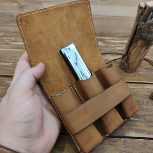 Funda protectora para armónica de cuero PU, funda para órgano bucal para tres armónica diatónica de 10 agujeros - Product Image 1