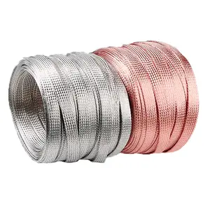 Hot sell Braided Copper Electrical Wire Flexible Copper Earthing Braid Wire Flat