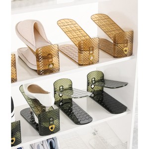 Minimalist Luxury Shoe Organizer 2 Tier Standing Portable Green Gold White Shoe Rack Tray For Closet Storage - Product Image 3