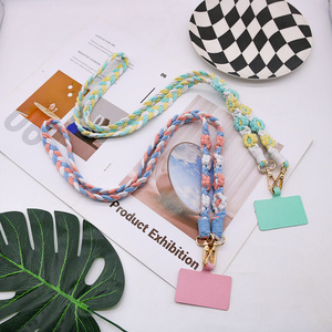 Collier de force avec fleur mignonne BSBH, cordon en coton tissé, sangle de <span class=keywords><strong>téléphone</strong></span> portable, connecteur pour <span class=keywords><strong>téléphone</strong></span> portable - Product Image 4