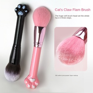 New Black Pink Custom Flat Single <b>Foundation</b> Kabuki Make up Brush for Face Custom Facial Makeup Brushes Dense <b>Foundation</b> Brushes - Product Image 3