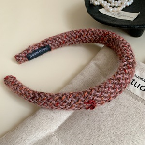 Diadema Ancha de Lana Tejida Coreana con Diseño Geométrico, Estilo Europeo y Americano, Accesorio de Moda para el Cabello de Mujer, Otoño-Invierno - Product Image 6