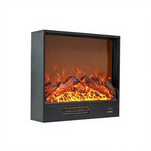 Chimenea Electrónica Integrada con Simulación de <span class=keywords><strong>Fuego</strong></span>, Control Remoto y Batería Incluida - Decoración para el Hogar, Estufa de Calefacción - Product Image 1