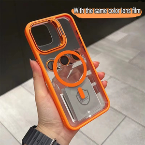 Ốp điện thoại trong suốt từ nhựa <span class=keywords><strong>acrylic</strong></span>, có khung kim loại bảo vệ <span class=keywords><strong>camera</strong></span>, nam châm, dành cho iPhone 12 13 14 15 16 Pro Max - Product Image 6