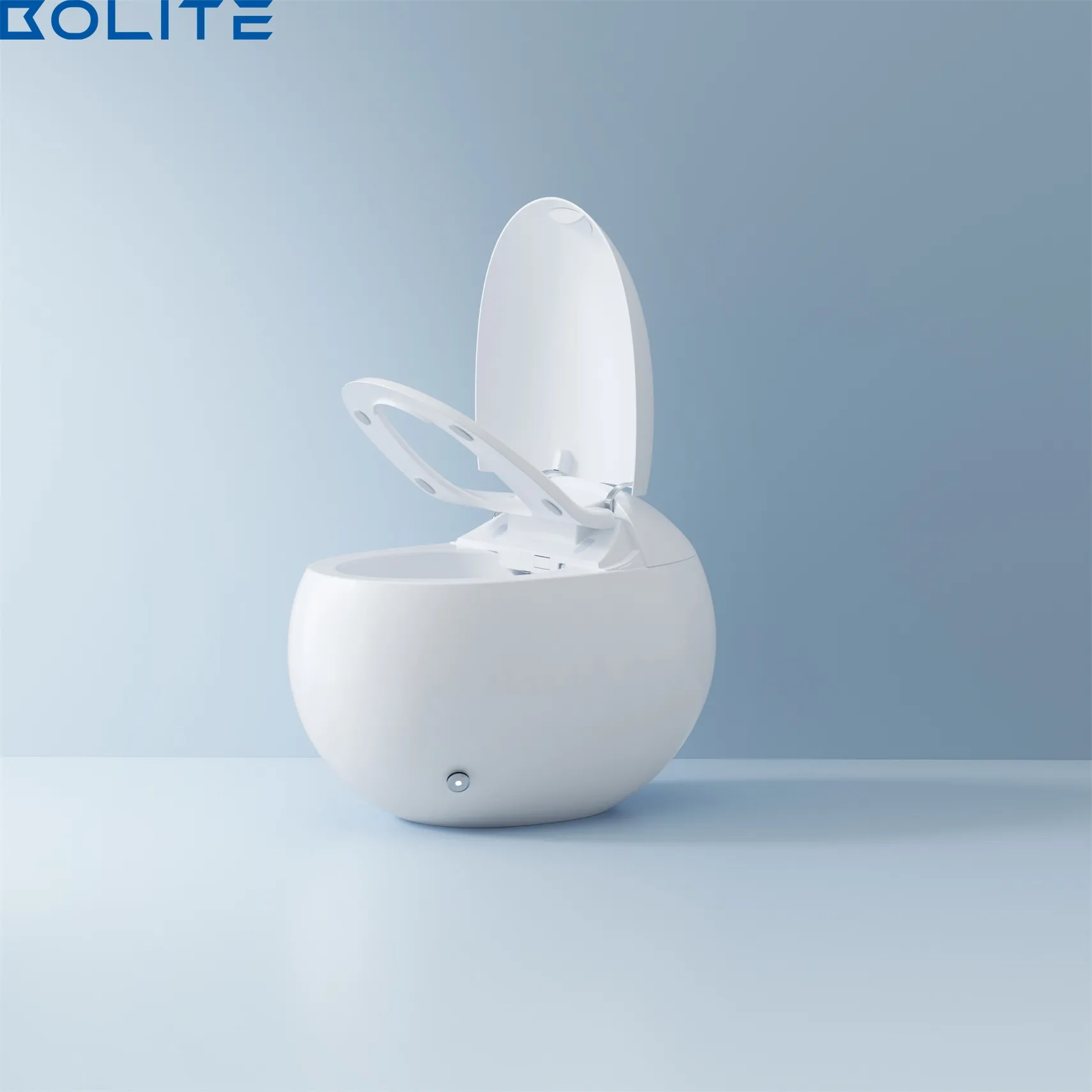 Yüksek kaliteli elektrikli su tankı ile otomatik otomatik temizleme tek parça yumurta şekli akıllı tuvalet
