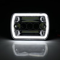 Lumière de travail automobile de 7 pouces, lumière de travail marine à LED, phare carré à LED de 7x6 pouces, lumière automobile tout-terrain