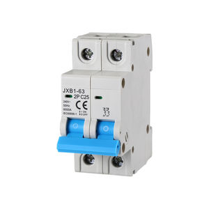 Disjoncteur miniature Gloca 2P 25A 250V Courbe C Montage sur rail DIN JXB1-63 - Product Image 1