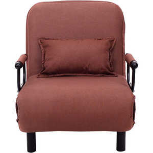 Sleeper Sofa <strong>Chair</strong> <strong>Bed</strong> Folding <strong>Arm</strong> Lounge Couch <strong>Chair</strong> with Pillow and 5 Position Adjustable Backrest for Living Room Home Office - Product Image 2