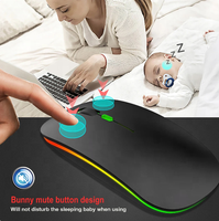 Mouse Optik Nirkabel BT 2-in-1 Mode Ganda Ergonomis Portabel Isi Ulang dengan Antarmuka USB Gaya Terprogram untuk Laptop