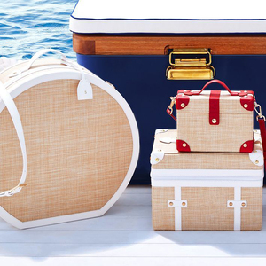 Estuche de viaje portátil Cajas de sombrero de paja Forro de sarga de poliéster Cuero Personalizado Grande Playa Sol Sombrero de vaquero Caja de almacenamiento con asa - Product Image 5