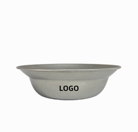 Bol rétro en acier inoxydable argenté 12-14 cm, réutilisable pour camping, salade, soupe, maison, cuisine, extérieur, restaurant