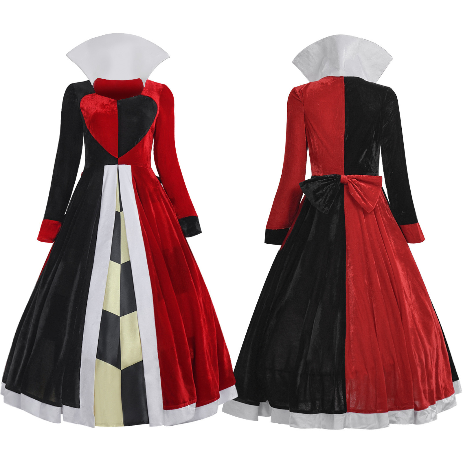 open lace back dress Alice in Wonderland Red Um Dress Recreation Costume  MJcostume