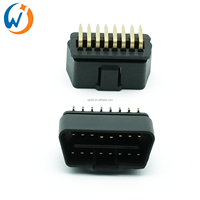 12V J1962 90 grados ángulo recto pines OBD II OBD 2 OBD2 conector macho