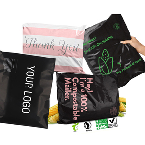 Compostable biodegradable plant based clothing packaging postage satchel custom print plastic shipping mailer mailing poly bags