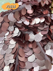 Tissu en dentelle à grandes paillettes, tulle scintillant effet écailles de poisson, tissu en maille à paillettes pour robe de cérémonie - Grande Vente - Product Image 6