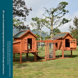 Grande Pollaio Esterno in Legno Massello, Gabbia per Piccioni e Conigli, Cuccia per Gatti Stile Fattoria Senza Chiusura - Product Image 1
