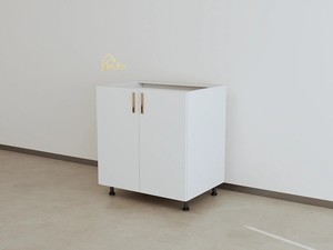 Meuble de cuisine basique modulaire en MDF/panneaux de particules, avec plan de travail, robinet, évier, charnières et revêtement <span class=keywords><strong>PVC</strong></span> étanche - Product Image 2