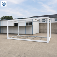 Meilleures ventes : Maison conteneur démontable de 20 pieds, cabine portable préfabriquée en panneaux sandwich d'acier léger, bureau de chantier et dortoir