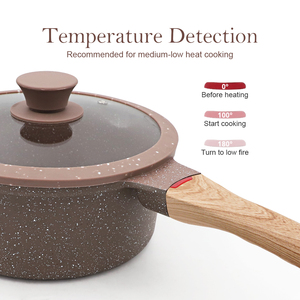 Sanlang kiểm soát nhiệt độ loạt đúc nhôm nấu ăn nồi đặt nhôm gốm Cookware Set không dính - Product Image 2