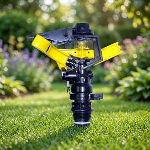 Durable Yellow 3/4 Impulse <b>Sprinkler</b> with 360 Gear Drive Easily Install 30-450 PSI for Garden Use - Product Image 2