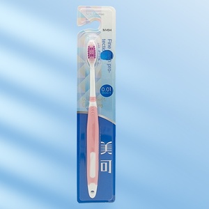 Petite <span class=keywords><strong>brosse</strong></span> à dents à cheveux doux avec manche en plastique pour le nettoyage des dents fines pour adultes et couples à usage domestique - Product Image 5