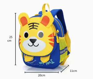 cheap leather animal tiger polyester children Girls Boys waterproof kids school backpack bag